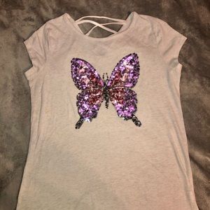 Butterfly sequin top